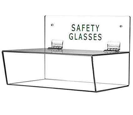 Cq acrylic Safety Glasses Holder with Lid,3" Height, 9" Width, 6" Depth,Pack of 1