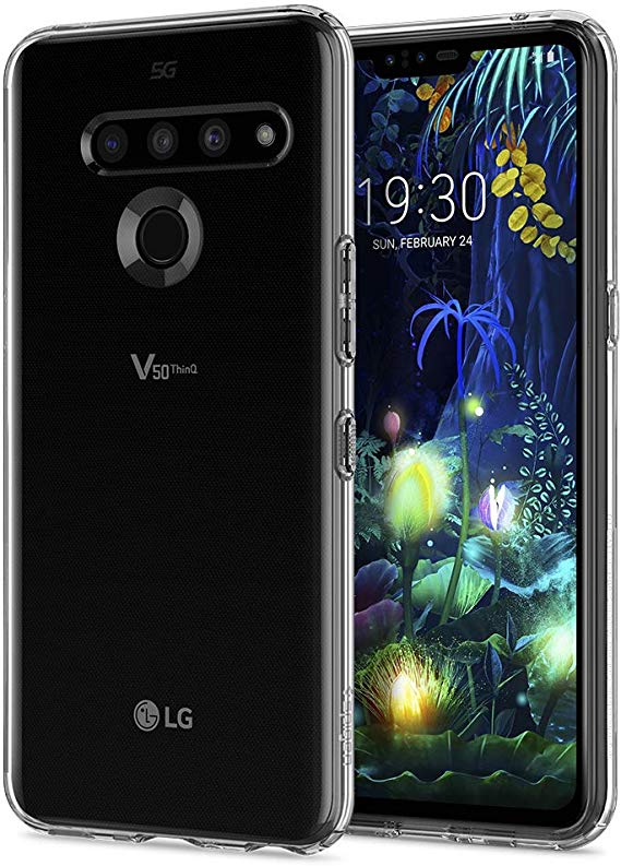 Spigen Liquid Crystal Designed for LG V50 ThinQ Case (2019) - Crystal Clear