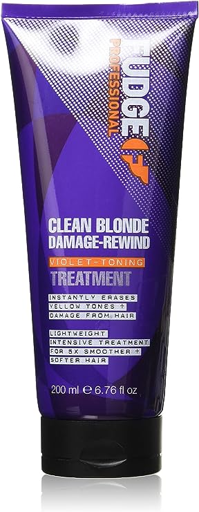 Fudge Professional Clean Blonde Damage Rewind Treatment 200ml, Purple Toning Treatment