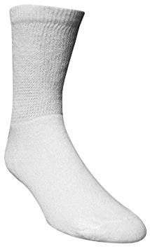 Diabetic Socks Crew Socks Men X-Large, White