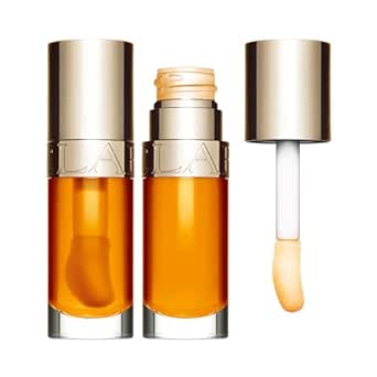 Clarins Lip Comfort Oil | Soothes, Comforts, Hydrates and Protects Lips | Sheer, High Shine Finish | Visibly Plumps | 93% Natural Ingredients | Organic Sweetbriar Rose Oil, Rich in Omega-6 and Omega-3