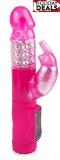 Bombex Fantasy Impress Collection Waterproof Rotating G-Spot Rabbit Vibrator w Floating Beads - Updated Version of the Motor with Powerful Vibration and Strong cltiroal stimulation Dual Action Sex Toys for WomenRomatic Pink