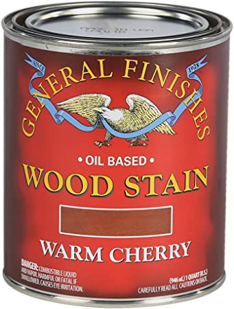 General Finishes Oil Based Penetrating Wood Stain, 1 Quart, Warm Cherry