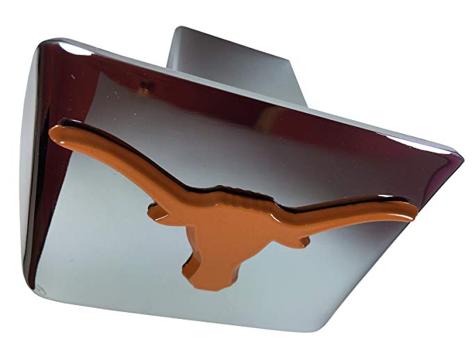 Texas Longhorns Orange emblem on Chrome METAL Hitch Cover