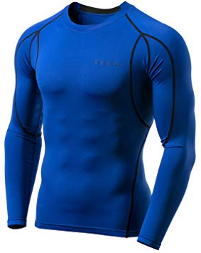 Tesla Men's Long Sleeve T-Shirt Baselayer Cool Dry Compression Top MUD11/R11/R01