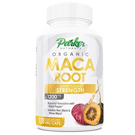 Maca Root Capsules Big 1200mg Size 120 Veggie Caps. More Potent Herbal Benefits. Builds Muscle, Increases Strength, Boosts Energy & Stamina. Protein, Fiber, Vitamin C, B6, Potassium, Iron, Copper