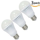 MrLamp 3 Pakc-10W A19 E26 LED Bulbs 75 Watt Equivalent Daylight White 6000k LED Light Bulbmedium Screw 180Beam Angle1050lm