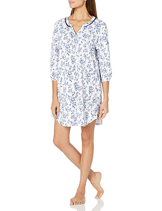 Karen Neuburger Women's Pajamas 3/4 Sleeve Nightshirt Nightgown Pj Dress
