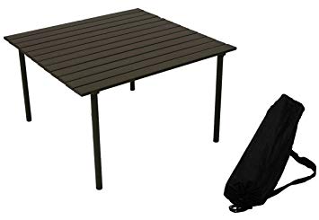 Table in a Bag A2716 Low Aluminum Portable Table with Carrying Bag, Brown