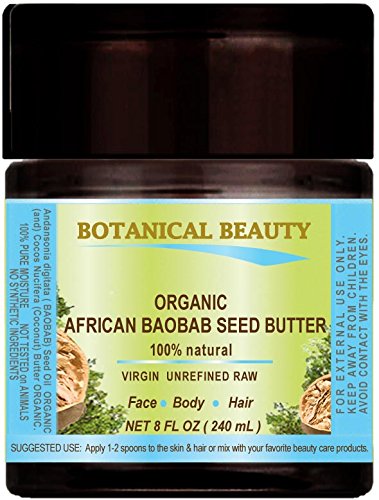 ORGANIC BAOBAB SEED OIL - BUTTER. 100 % Natural - RAW -VIRGIN - UNREFINED. For Skin, Hair, Lip and Nail Care. (8 Fl. oz. - 240 ml.)