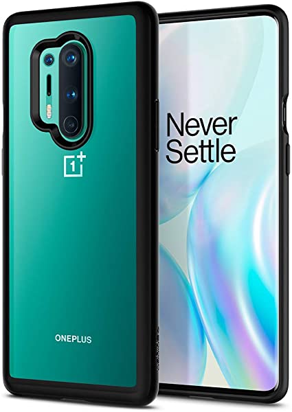 Spigen, Ultra Hybrid, Compatible with OnePlus 8 Pro, Hard PC Clear Back TPU Bumber Dual Hybrid Protection for OnePlus 8 Pro - Black