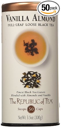 The Republic Of Tea Vanilla Almond Black Full-Leaf, 3.5 Ounces/50-60 Cups