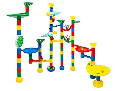 Marble Run - Deluxe 85 Piece Marble Track Game - Plus 50 Marbles