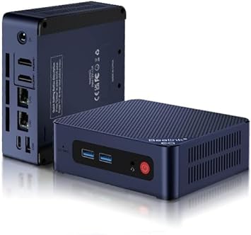 Beelink EQ12 Mini PC,12th Generation Intel Alder Lake-N100 Processor (4C/4T,up to 3.4GHz),Mini Computer with 16GB DDR5 RAM/500GB SSD,Support 4K 60Hz/Dual HDMI Type-C/USB3.2/WiFi 6/BT5.2/Auto Power On