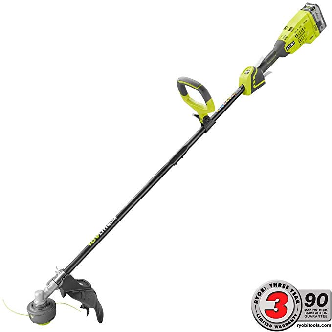 ONE  18-Volt Lithium-Ion Brushless Cordless String Trimmer - 4.0 Ah Battery and Charger Included P2090