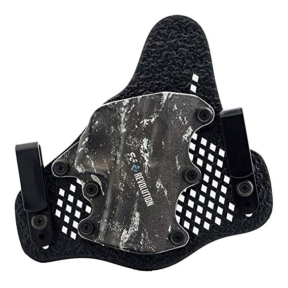 StealthGearUSA SG-Revolution IWB Mini Hybrid Holster - Tuckable, Adjustable, Inside Waistband Concealed Carry Holster - Made in USA