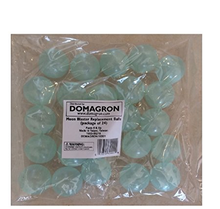 DOMAGRON Moon Blaster Replacement Balls (Package of 24) - Glow in the Dark