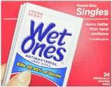 Wet Ones Antibacterial Hand Wipes Singles  Fresh Scent 24-Count Pack of 5