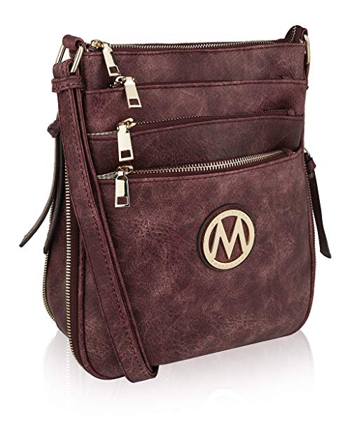 MKF Crossbody Bags for women - Adjustable Strap - Vegan Leather - Crossover Side Messenger Womens Purse