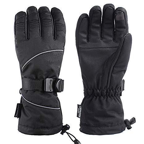 Unigear Ski Gloves, Waterproof Thinsulate Winter Warm Snowboard Snow Touchscreen Gloves for Men & Women