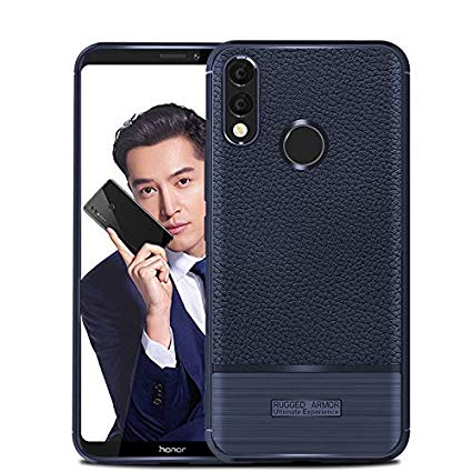 CruzerLite Honor Note 10 Case, Flexible Slim Case with Leather Texture Grip and Shock Absorption TPU Cover for Huawei Honor Note 10 (Blue)