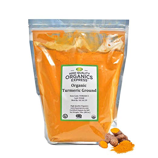 HQOExpress | Organic Turmeric Powder | 5 lb. Resealable Bag