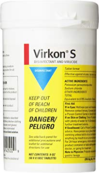 DuPont Virkon-S 50-Tablet Disinfectant for Pets, 5gm