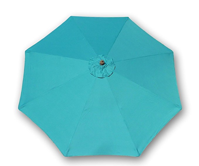 9ft Umbrella Replacement Canopy 8 Ribs in Turquoise Olefin (Canopy Only)
