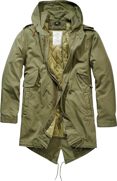 M-51 Parka - Men's Winter Coat with Fishtail Design, Detachable Thermo Lining, Hood, and Fleece-Lined Pockets