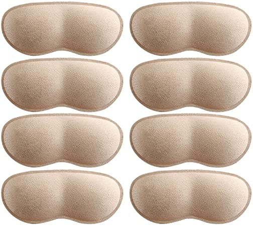 Heel Cushion Pads for Men and Women| Soft Shoe Inserts| Heel Cushion Inserts| Self-Adhesive| Foot Care Protectors| Grips Liners Loose Shoes| Heel Pain Relief| Bunion Callus| Blisters( 4 Pairs Beige)