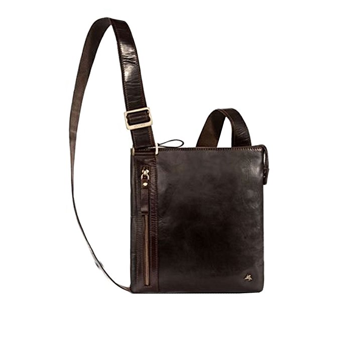 Visconti Messenger Shoulder Crossbody Bag Handbag In Buffalo Leather