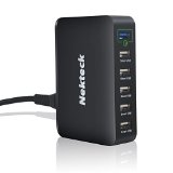 Nekteck Quick Charge 20 60W 6 Ports USB Turbo Desktop Charging Station Wall Charger for Apple iPhone 66S Plus iPad Air 2 mini 3 Galaxy S6 Edge Note 5 4 Nexus 66P5X HTC M9 Xperia Z3 Z2 Moto X and More Black