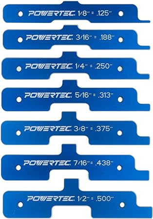 POWERTEC 71579 Router Table Set Up Bars – Precision Woodworking Tools Series, 7pc Set