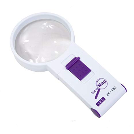 4X LED Illuminated Pocket Magnifier - 2.7 Inch Lens