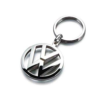 Volkswagen Metal Key Chain Keyring Fob Silver
