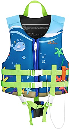 MoKo Swimming Vest for Kids, Children Swim Vests Water Activity Equipment Cute Pattern Watersports Swimming Device for Toddlers Boys Girls 50-90 lbs(L Size) 37-50 lbs (M Size)