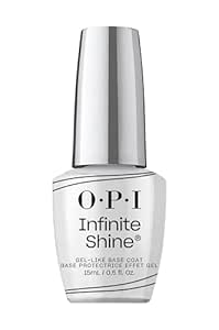 OPI Infinite Shine Long-Wear Gel-Like Base Coat, Up to 11 days of wear & Gel-Like Shine, Clear, 0.5 fl oz