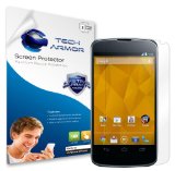 Tech Armor Google Nexus 4 High Defintion HD Clear Screen Protectors - Maximum Clarity and Touchscreen Accuracy 3-Pack Lifetime Warranty