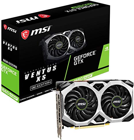 MSI Gaming GeForce GTX 1660 Super 192-bit HDMI/DP 6GB GDRR6 HDCP Support DirectX 12 Dual Fan VR Ready OC Graphics Card (GTX 1660 Super Ventus XS OC)