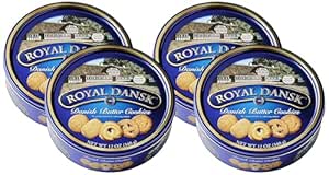 Royal Dansk Danish Cookie Selection, No Preservatives or Coloring Added, 12 Ounce (Pack of 4)