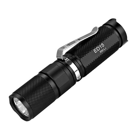 Today Deal! Best Super Bright 220 Lumens Cree LED EDC AA Flashlight with Strobe, Useful Gift Ideas for Outdoor Camping Hiking Car: LUMINTOP ED15 Waterproof Torch Light with Holster and Lanyard