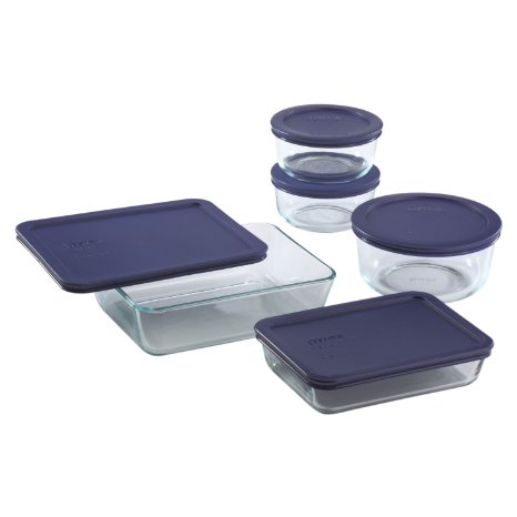 Pyrex 10 Piece Simply Store Food Storage Set, Clear