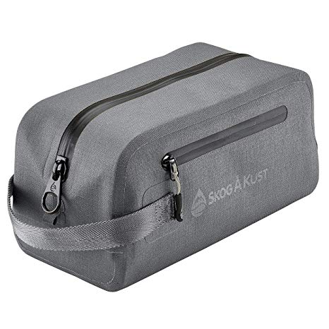 DoppSåk Waterproof & Leak-proof Travel Toiletry Bag (Small, Charcoal Grey)