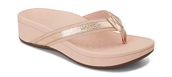 Vionic Women’s Pacific High Tide Toepost Sandals – Ladies Platform Flip Flops with Orthotic Arch Support