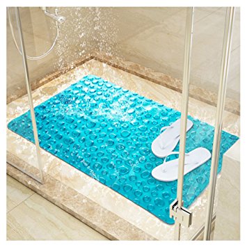 HaloVa Bath Mat, Shower Mat, Machine Washable Bathtub Mat, Non-slip Suction Cup Pad for Bathroom Toilet, Antibacterial and Mildew Resistant