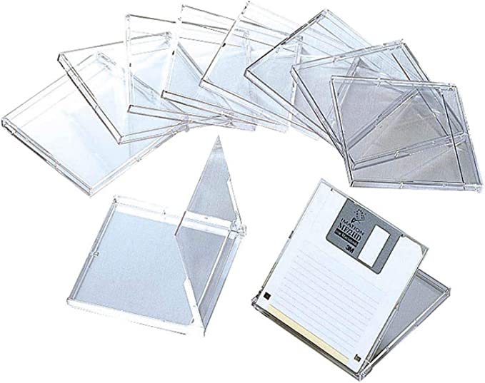 Elecom 3.5" Computer Floppy Disk Case / 10 Pack/Plastic Material/Secure Your Data/Data Strage/Transparent PK-10