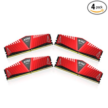 ADATA XPG Z1 DDR4 2133MHz (PC4 17000) 32GB (8GBx4) Memory Modules, Red (AX4U2133W8G15-QRZ)