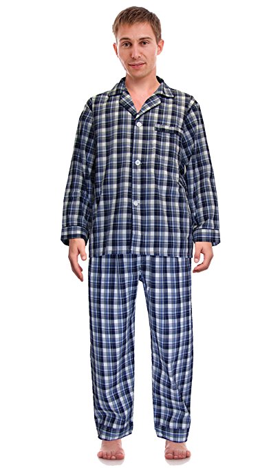 Robes King RK Classical Sleepwear Men’s Broadcloth Woven Pajama Set