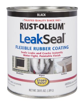 Rust-Oleum 271791 Stop Rust Leak Seal Flexible Rubber Coating Sealant, Black