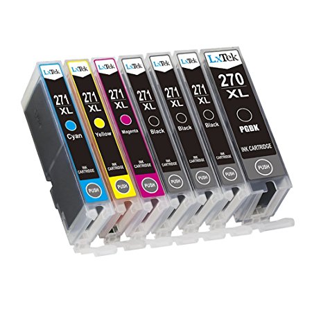 LxTek Compatible Ink Cartridge Combo Set For Canon PGI-270XL CLI-271XL (3 Black|1 Cyan|1 Magenta|1 Yellow|1 Photo Black) For Use With Canon PIXMA MG5720 MG5721 MG5722 MG6820 MG6821 MG6822 MG7720